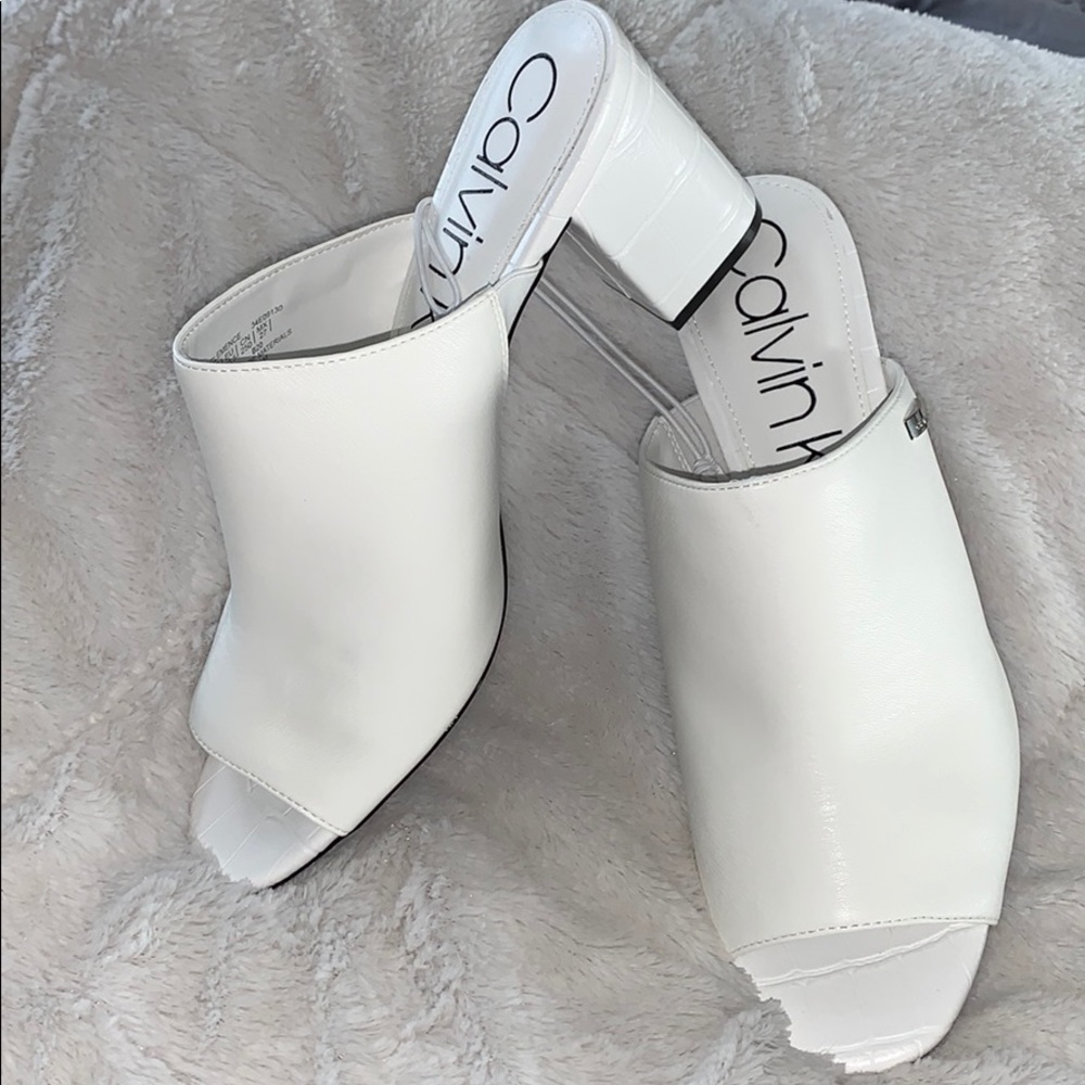 Calvin Klein White Heels🤍